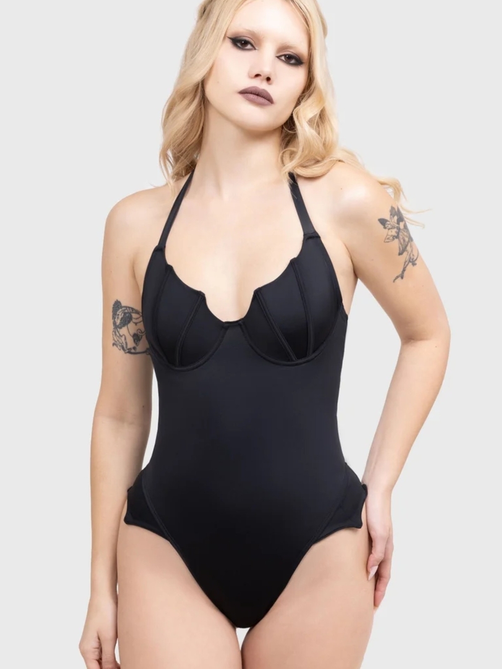 Women’s Black Underwire One-Piece Swimsuit - Sleek Support